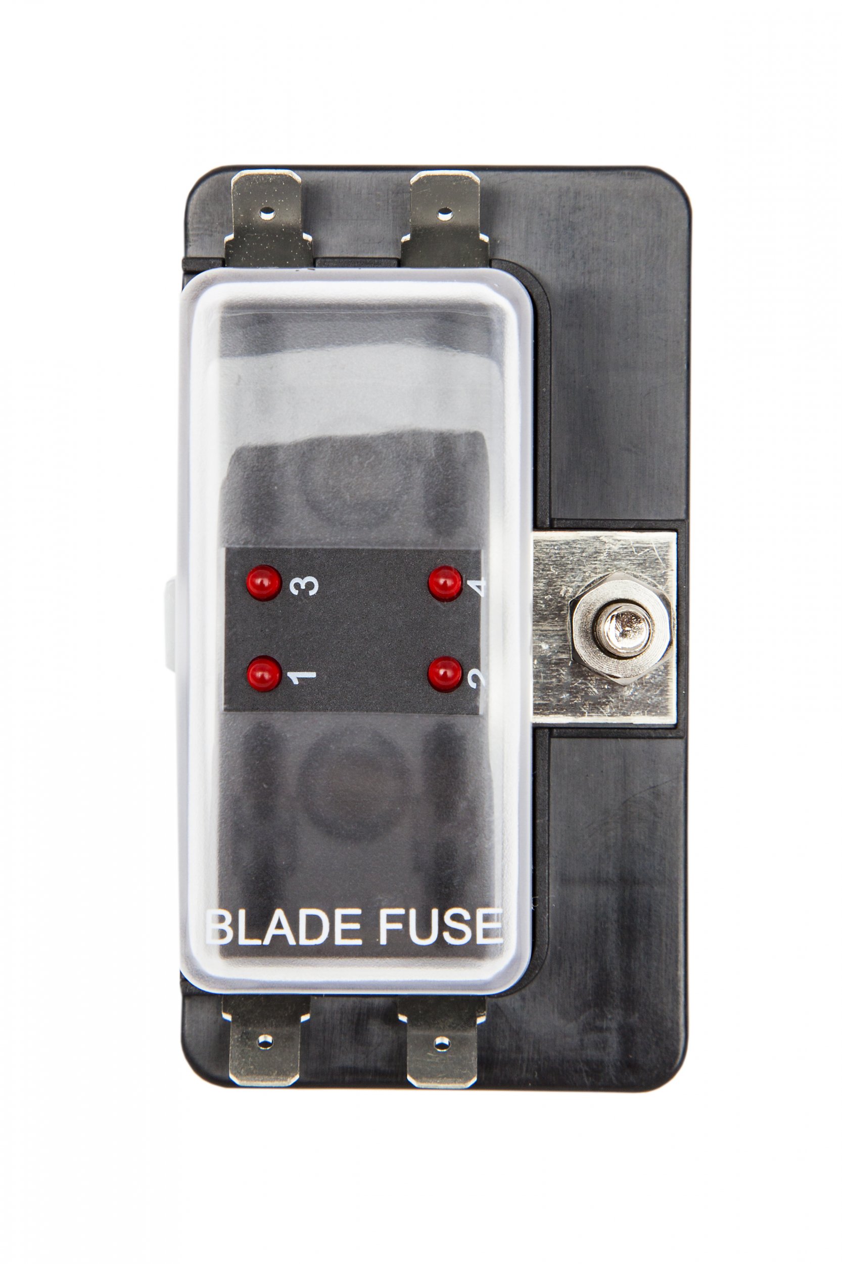 4 Way Fusebox 1 Power In LED Light Blade Fuse Box Fuseholder for Marine Van Car 