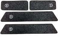 Volkswagen (VW) T5 Cab Step & Twin Sliding Door Mats with Logo