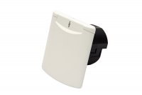 White Flush 240v Mains Hook Up Inlet/Box - Magnetic Close