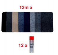 12m Mega Stretch Lining Carpet and 12 x High Temperature Spray Adhesive Package