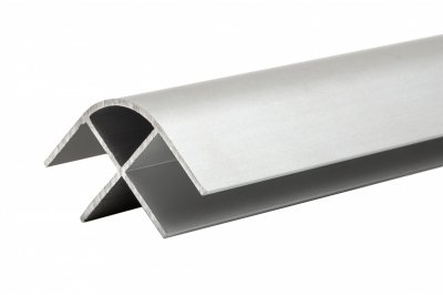 Small Radius Aluminium Corner Profile - 3m x 17mm Radius