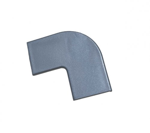 End Cap for Aluminium Corner Profile - 17mm Radius: Silver