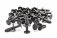 100 x Push-Fit Panel Clips - Light Grey, Dark Grey, Black