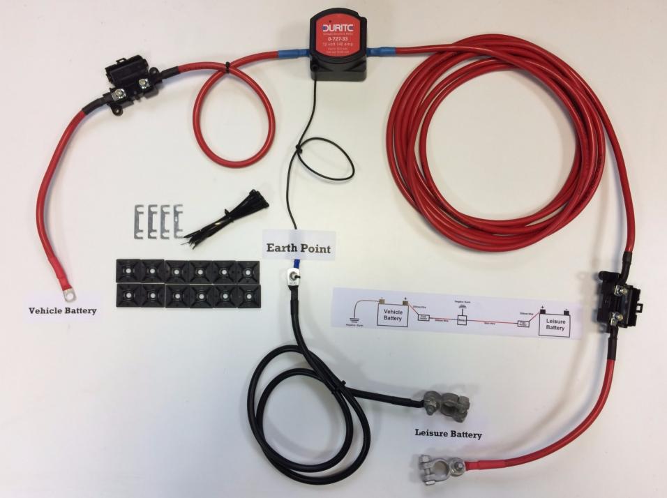 10m Durite Split Charge Relay Kit